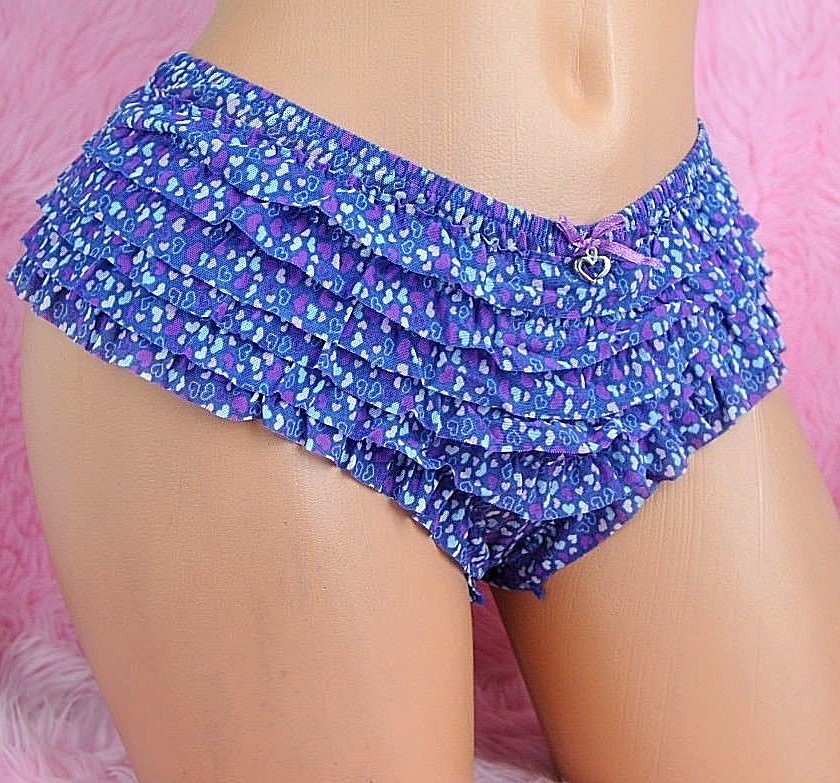 Ruffle sissy SOFT STRETCHY nylon RHUMBA frilly Cheeky panties XS S MANY colors