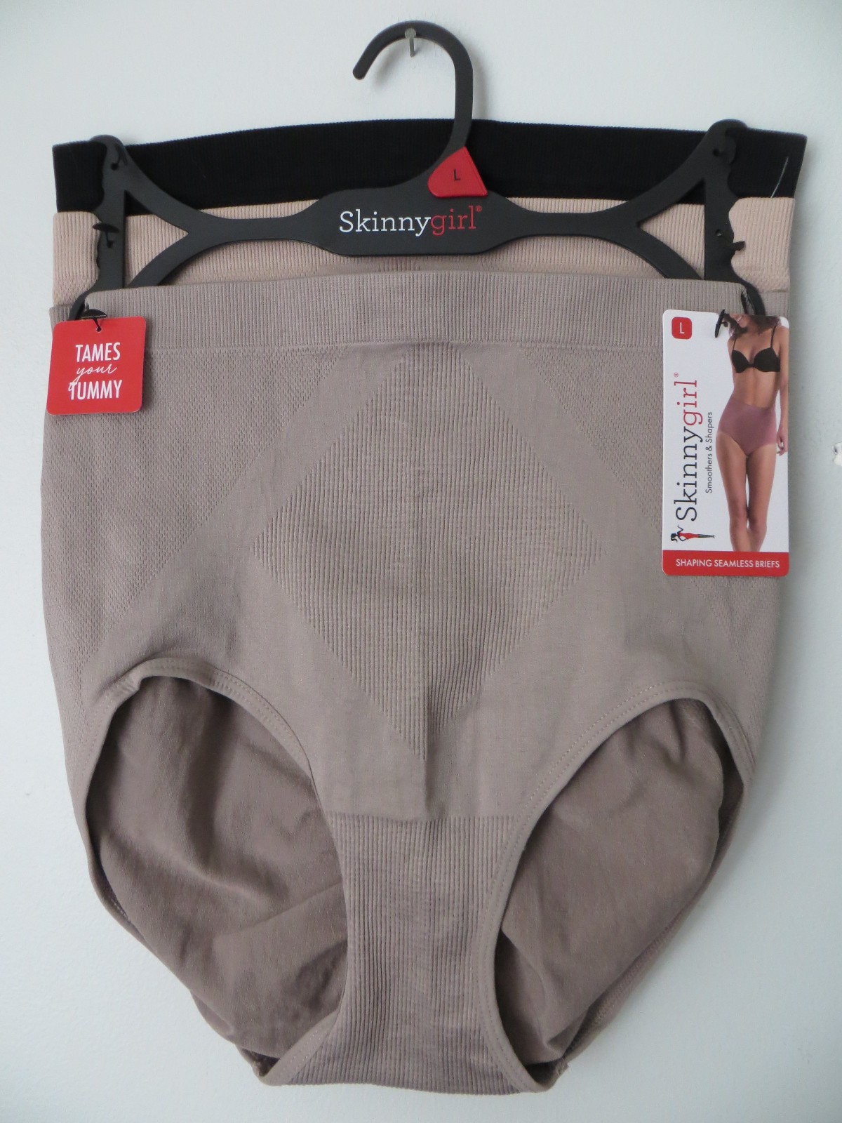 Skinny Girl Shaping Briefs Panties Size L- 3 Pack #7629 NEW w/ Tag $42.00