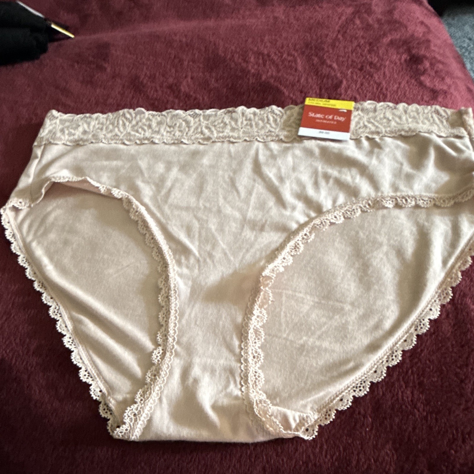 State of Day Women’s Brief Panties M 3-Pack Beige/Black Leopard Lace