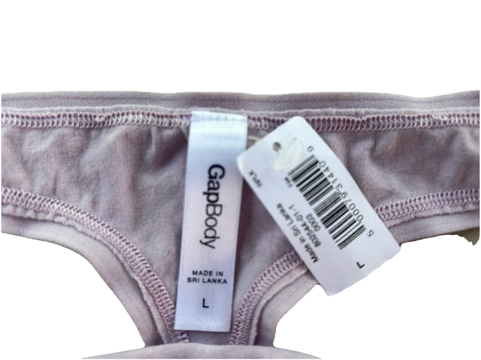 SKIMS Women’s L Dipped Front Clay Thong Underwear And GAP Purple White Floral
