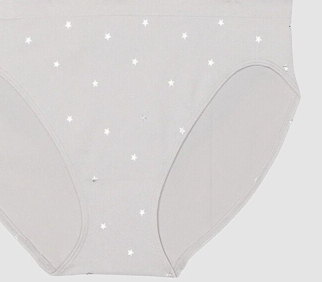 M Grey SHINE Star SEAMLESS NOSHOW Victorias Secret High-Leg Waist Brief Pantie