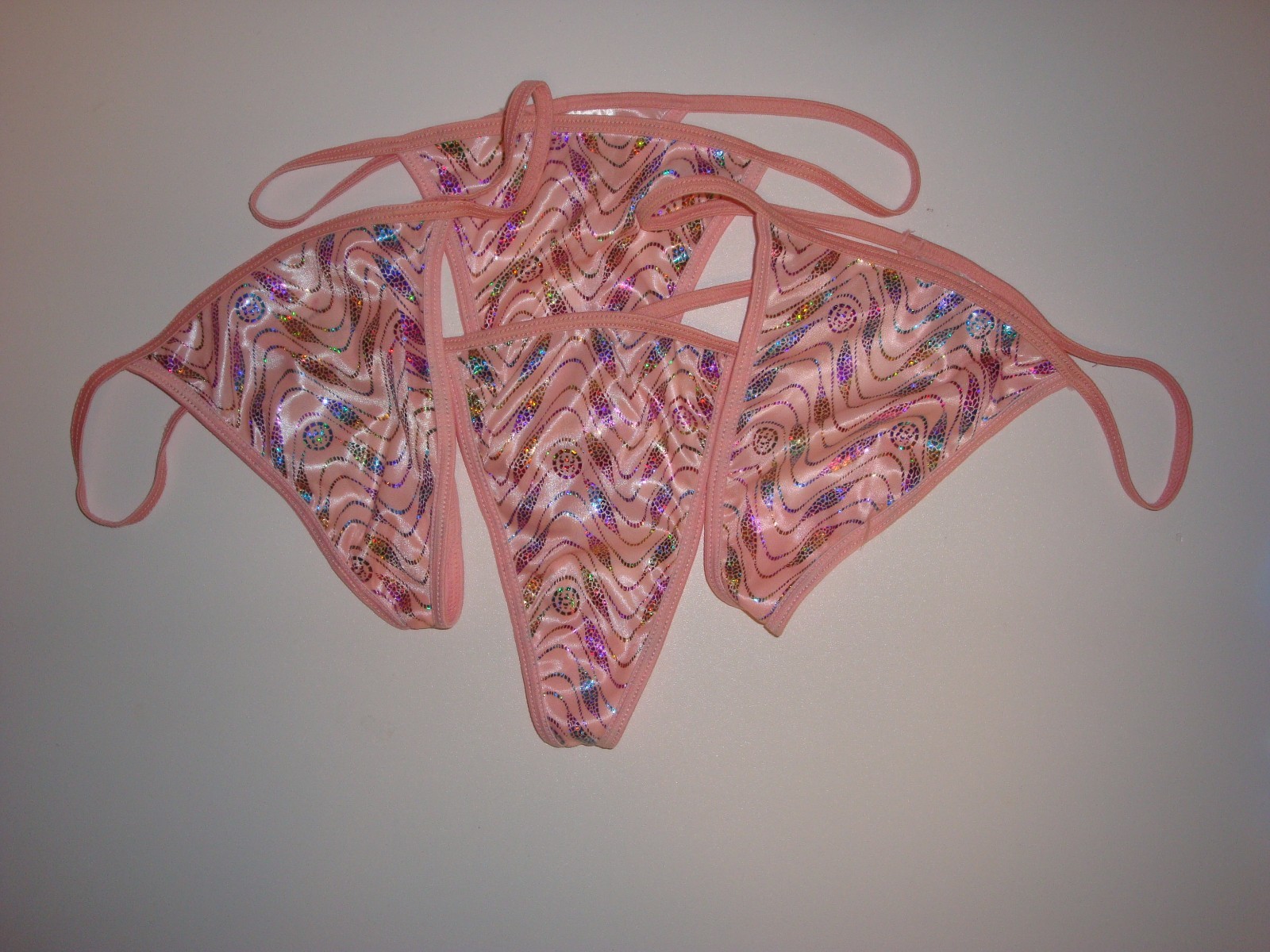 4 Pack G-String Thong Panties Lingerie Underwear ~ Size 5 ~ Pink