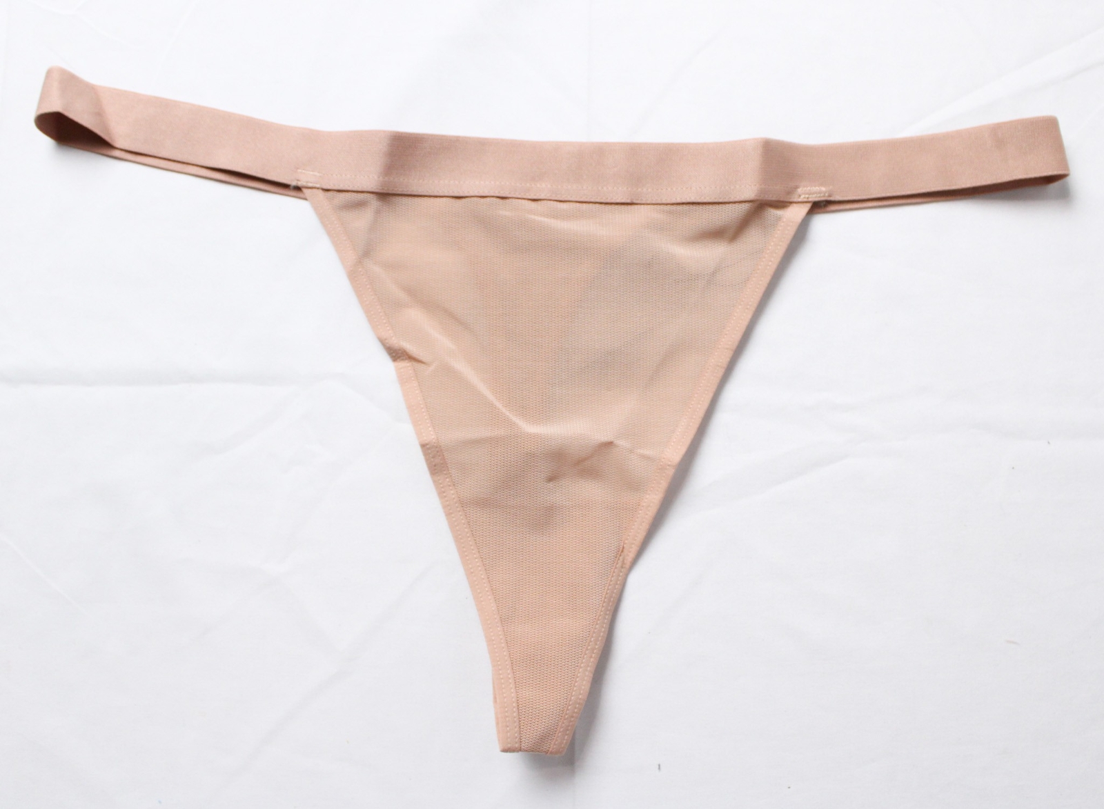 Negative Women’s Low Rise Semi Sheer Sieve Thong ZG3 Buff Size XL NWT