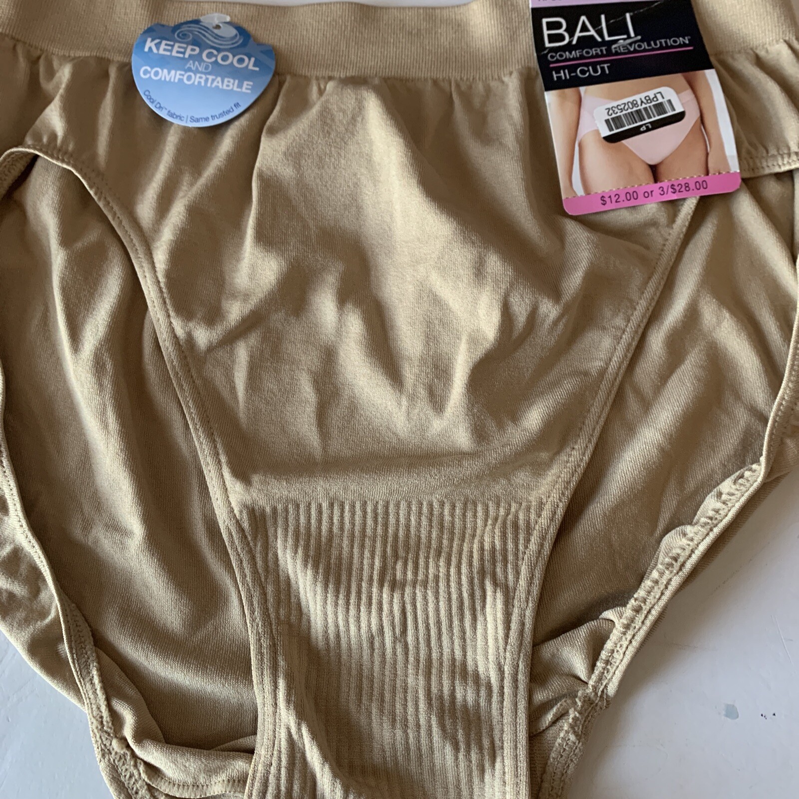 Bali WomensHigh Cut Brief Panties Seamless Microfiber Comfort Revolution 6 7 NEW