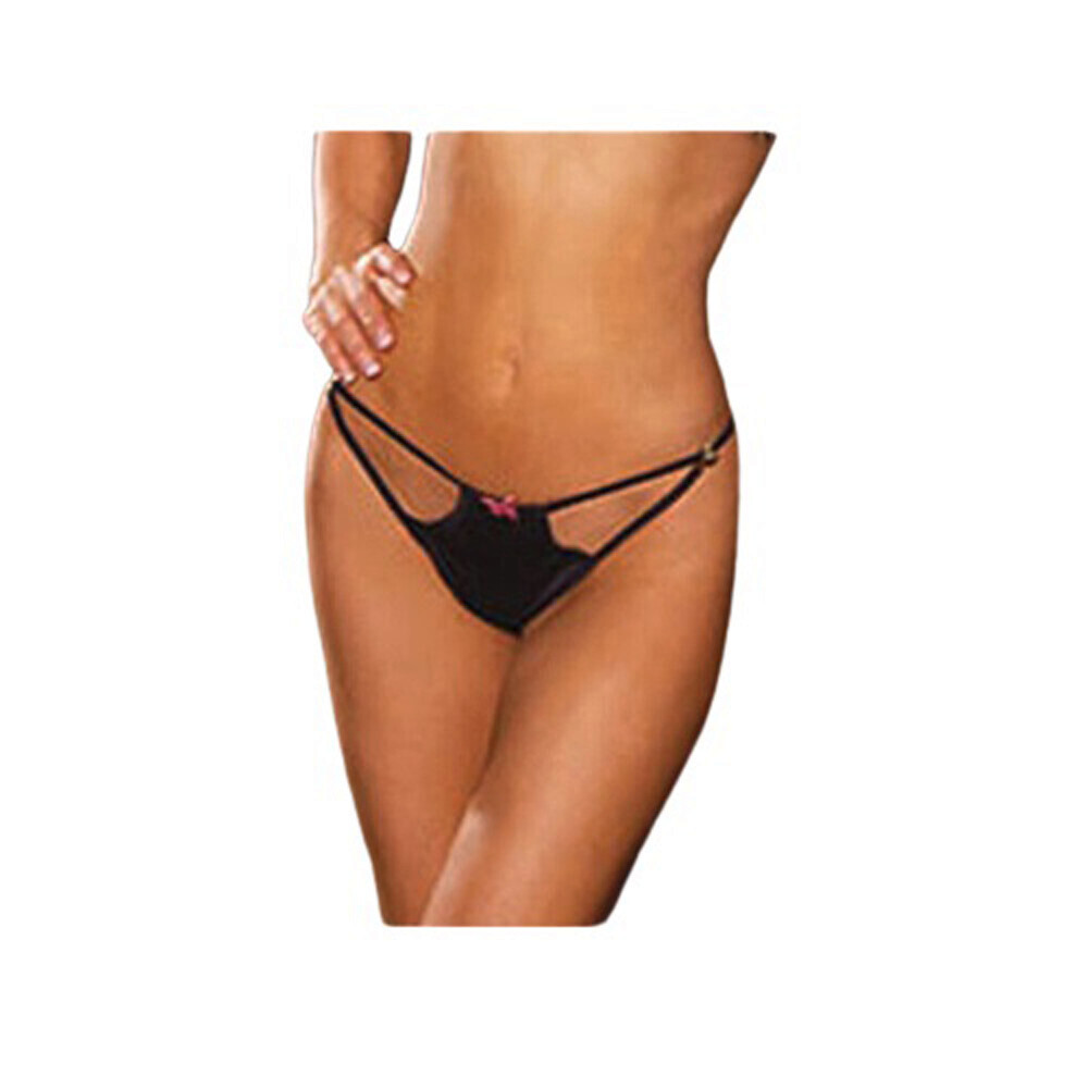 Lingerie G-String Panty One Size Regular Fits Most Black EM5209