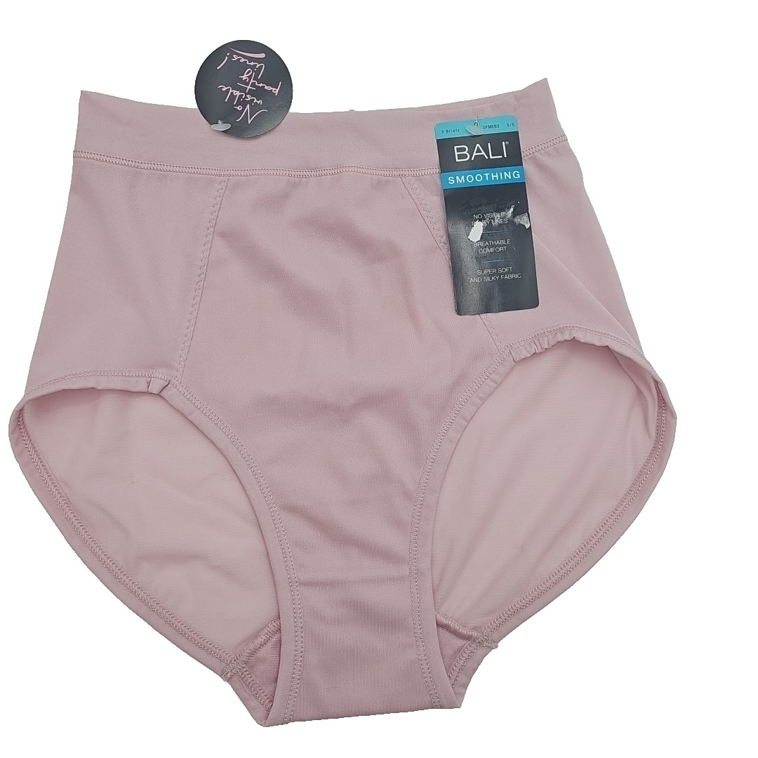 Womens Bali SMOOTHING Panties Size 5 SMALL Nylon Underwear DFMEB3 (Pack of 3)