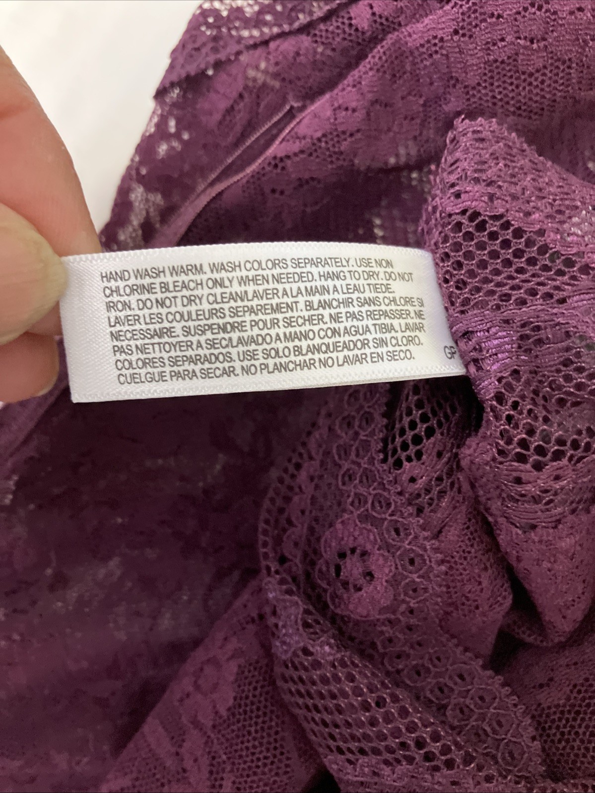 b.tempted By Wacoal Lace Kiss Hi-Leg Panties Burgandy Womens Size L/7