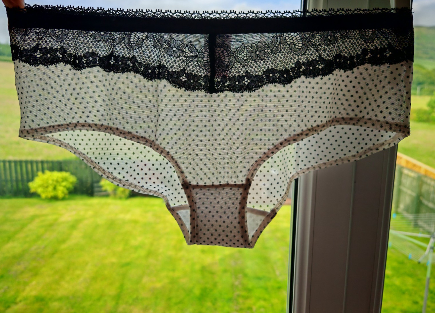 Next Off White & Black Polkadot Knickers/Shorts Size 12
