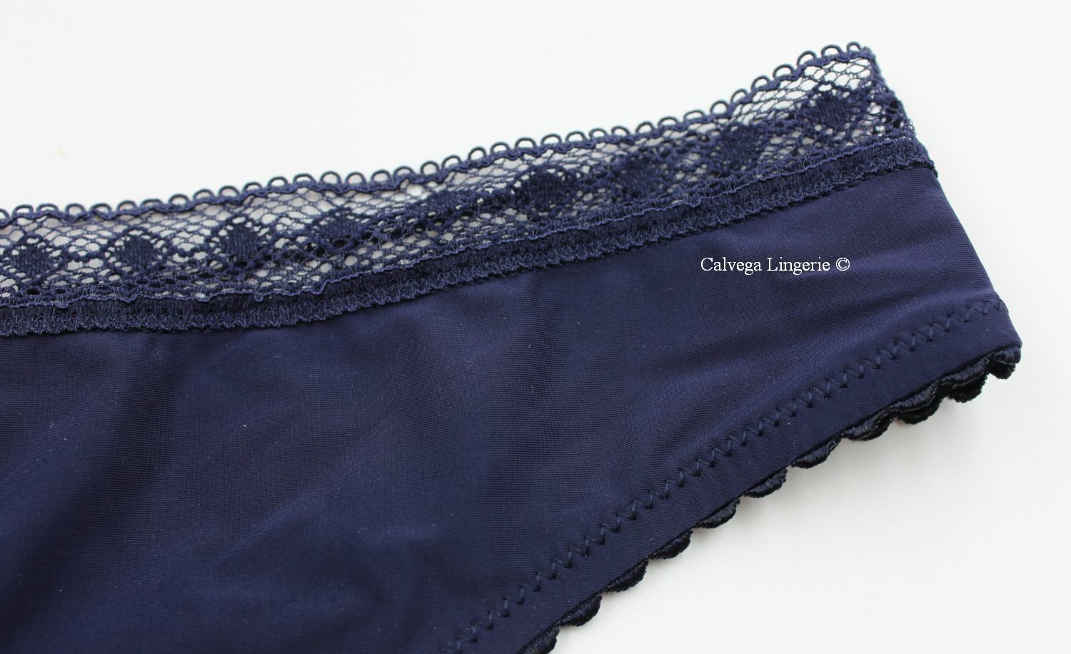 NWT Lise Charmel Epure PCP0010 “Satin Seduction” Polyamide Thong, Blue, France