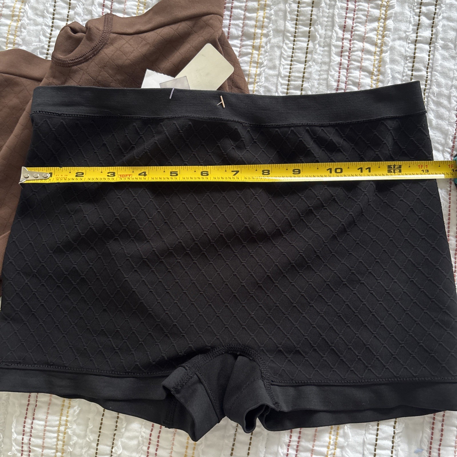 2 VTG NWT Delta Burke Boyshort Panties Mocha and Black 10 3X Tag-less Seam-less