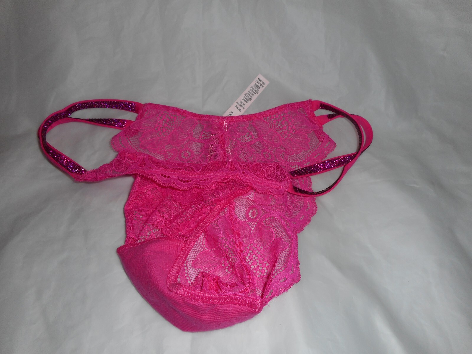Victoria’s Secret Shine Strap Pink Very Sexy Brazillian Slip Small/Petite Panty