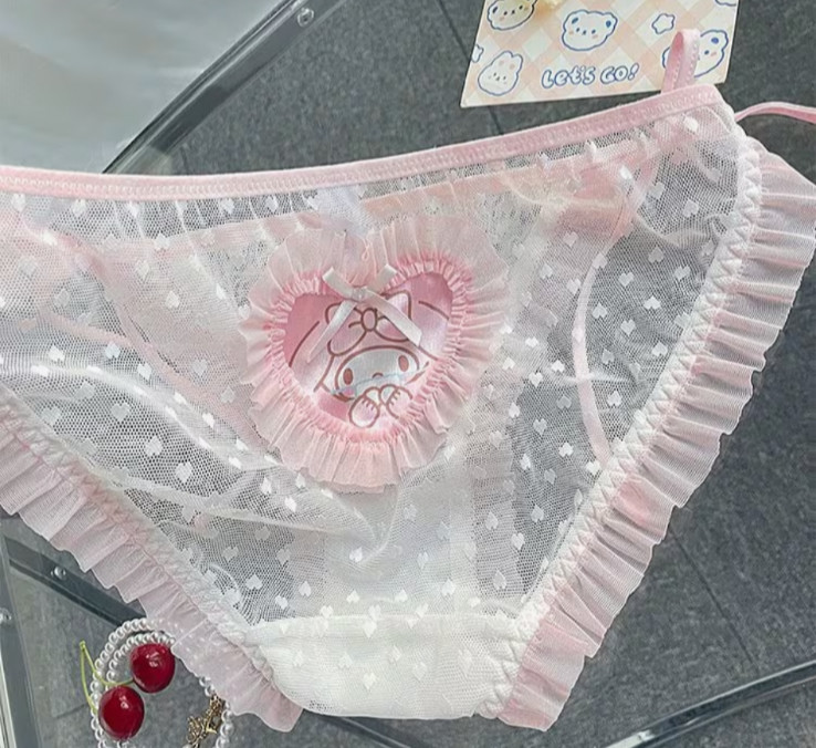 Sanrio Hello Kitty Lace-Up Mesh My Melody Design String Bikini Panties M