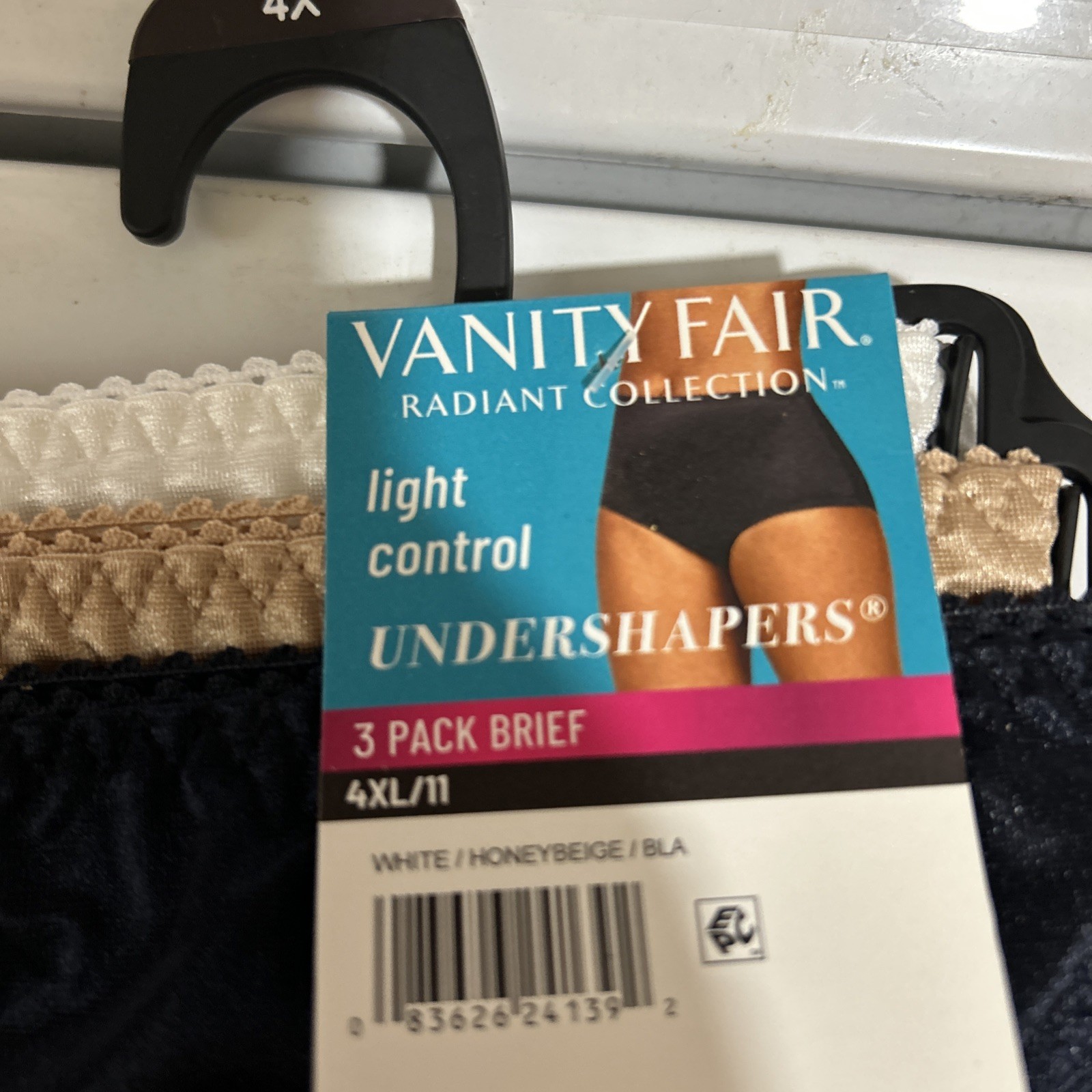 VANITY FAIR Radiant Women’s 4XL/11 Undershapers Satin Briefs High Waist 3-pack