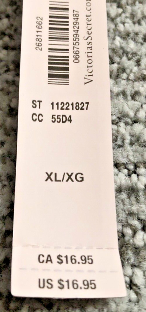 Victoria’s Secret NWT XL Blue Thong Panty Logo Adjustable Love Cloud Sexy