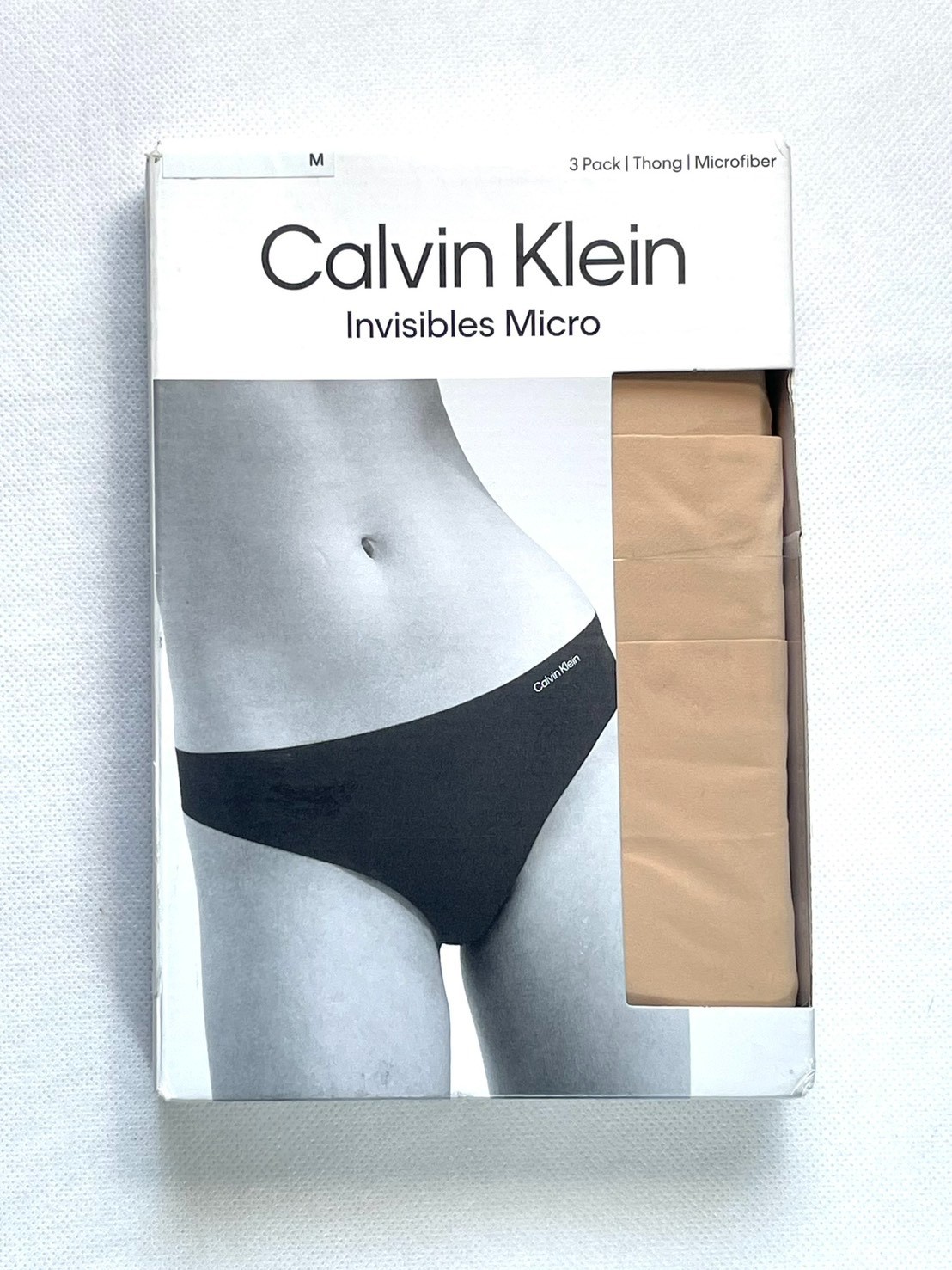 NWT 3-Pack Calvin Klein Women’s M Carousel Cotton Thong Underwear QD3558 $35