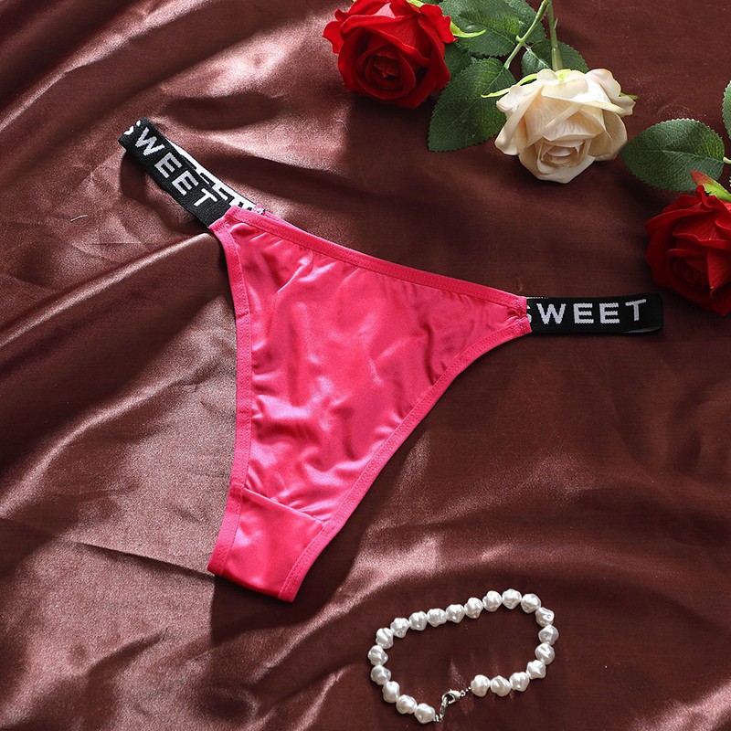 6 Pack Lot Sexy Womens Satin Panties Thongs Underwear Bikinis Lingerie Briefs