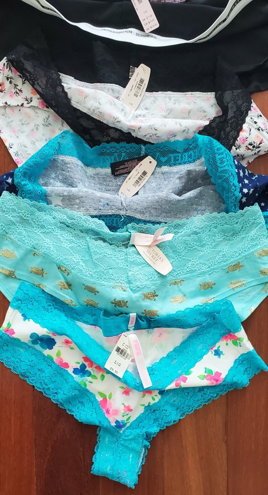 Victoria’s Secret Panties Lot=10 pcs Various Fantastic Unique Underwear M or L