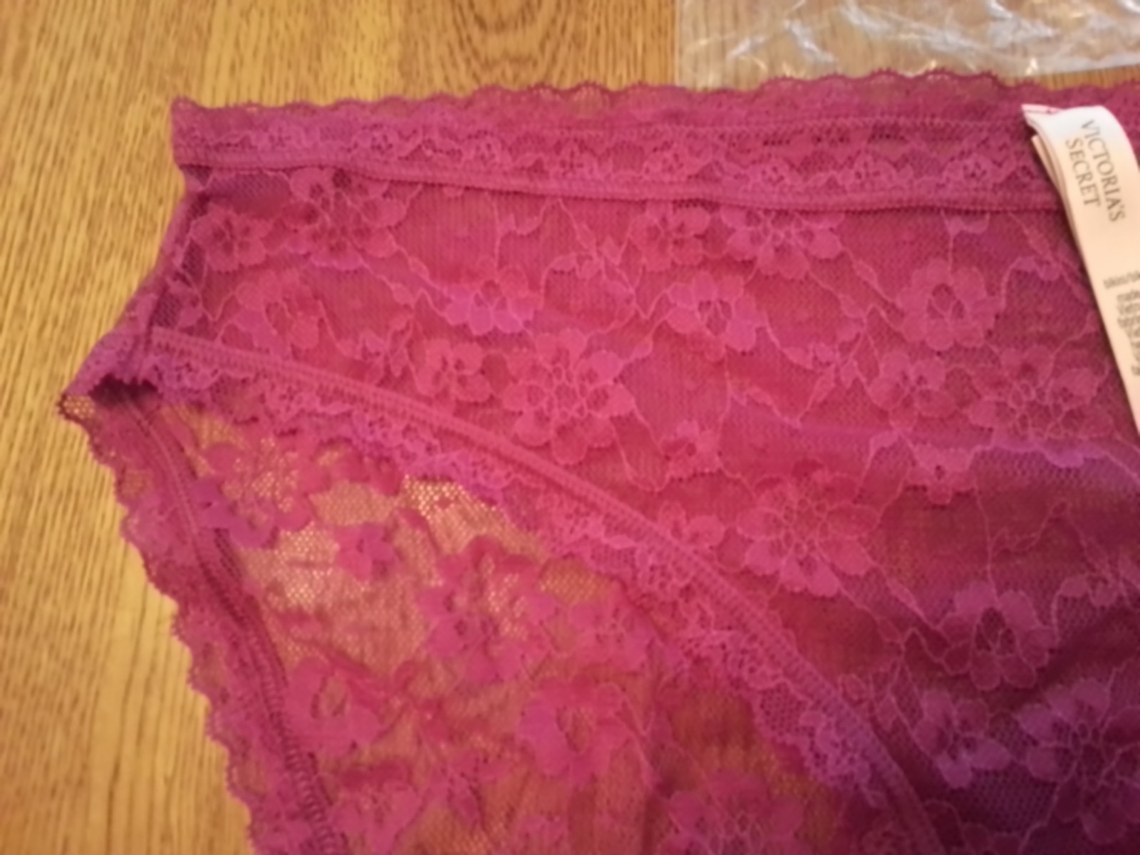 New With Tags Victoria’s Secret Lace Raspberry Pink Bikini Extra Large XL