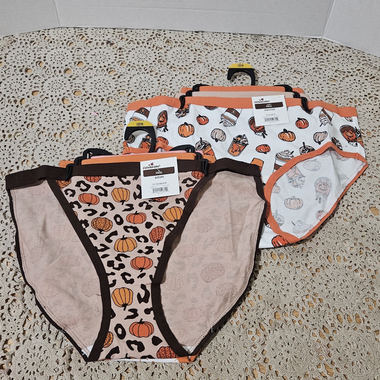 Lot 6prs NEW Women’s Hipster & Bikini Underwear-Fall Autumn size L 12/14 PRIVATE