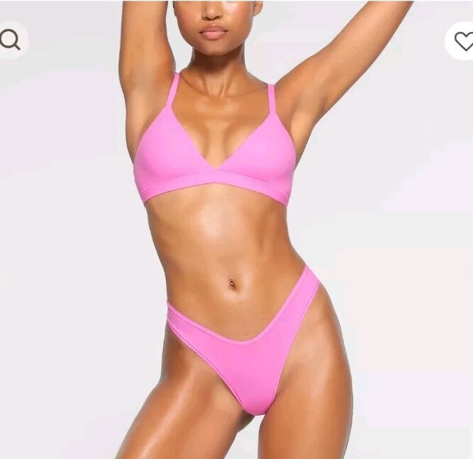 SKIMS Fits Everybody Dipped Thong Neon Orchid Size 3X NEW $18 Limited Edition