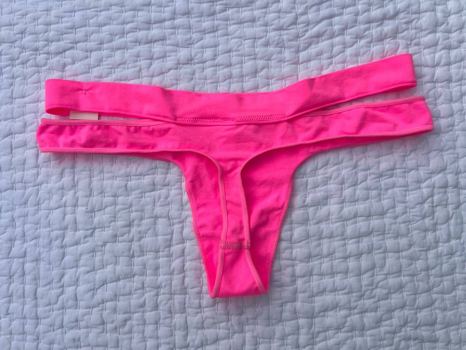 Rare Victorias Secret Pink Yoga Smooth Thong Panty Turquoise M New