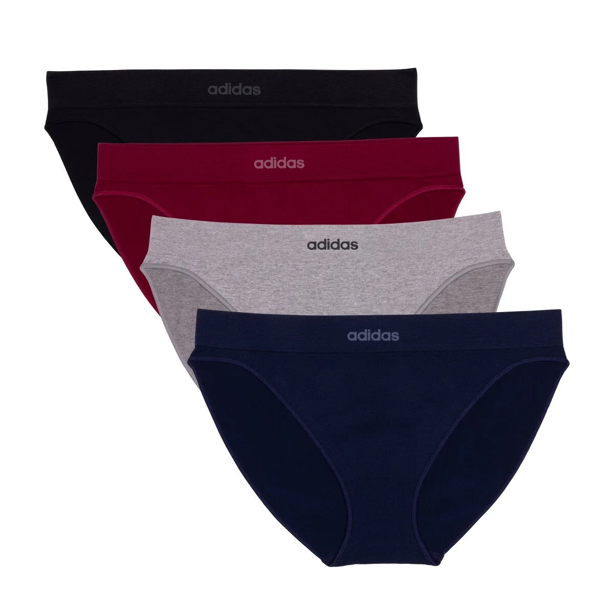 Women’s Adidas 4 Pack Multicolor Seamless Bikini Underwear, 1819886 Multi Sizes