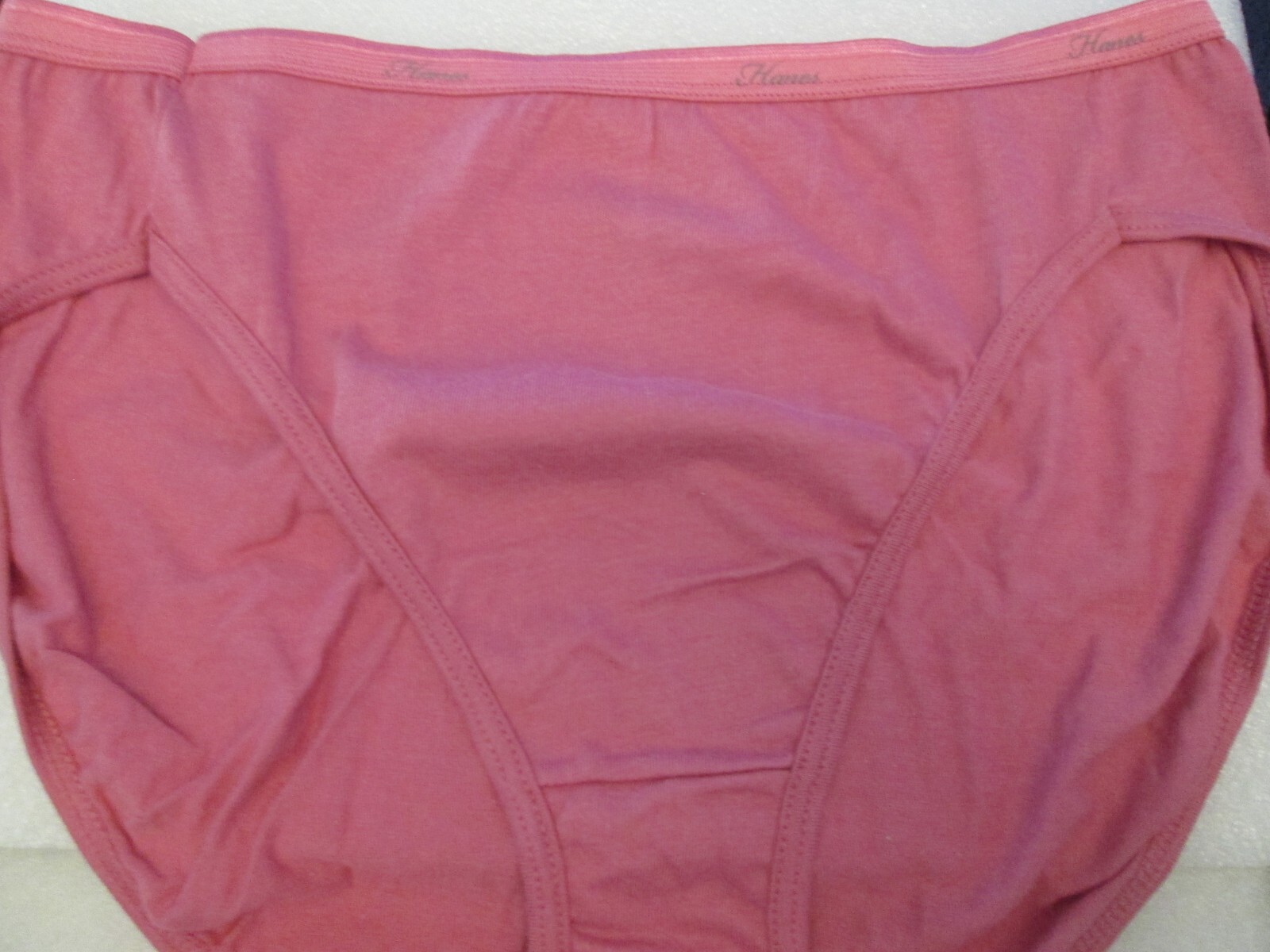 New 2 Ladies Hanes Cotton High Leg Brief Panties💕8/ XL Print & Light Raspberry