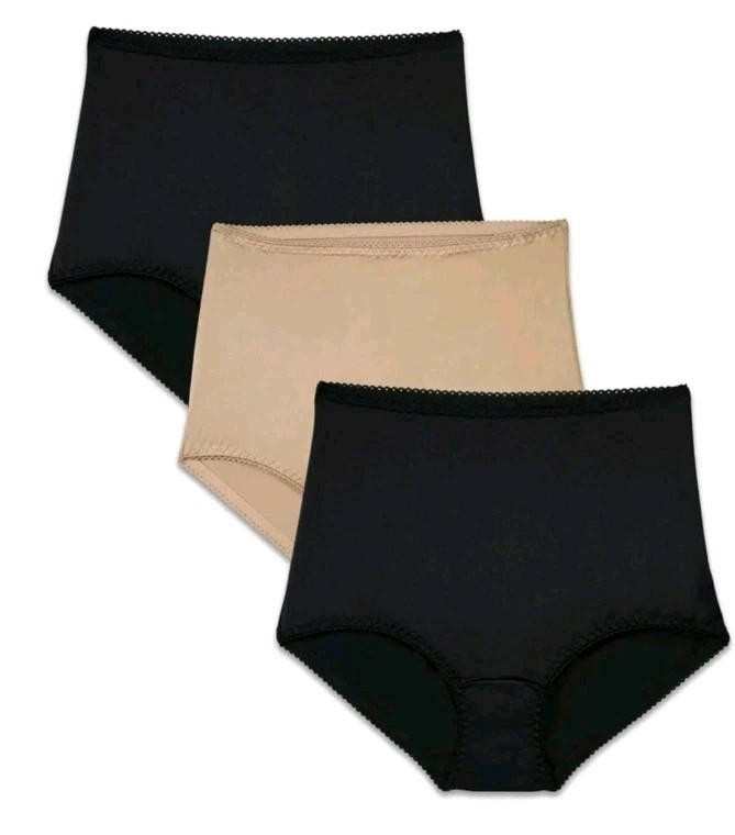 6 PACK Vanity Fair 5XL 12 Radiant BRIEFS Light Control Shaper Panties #321-