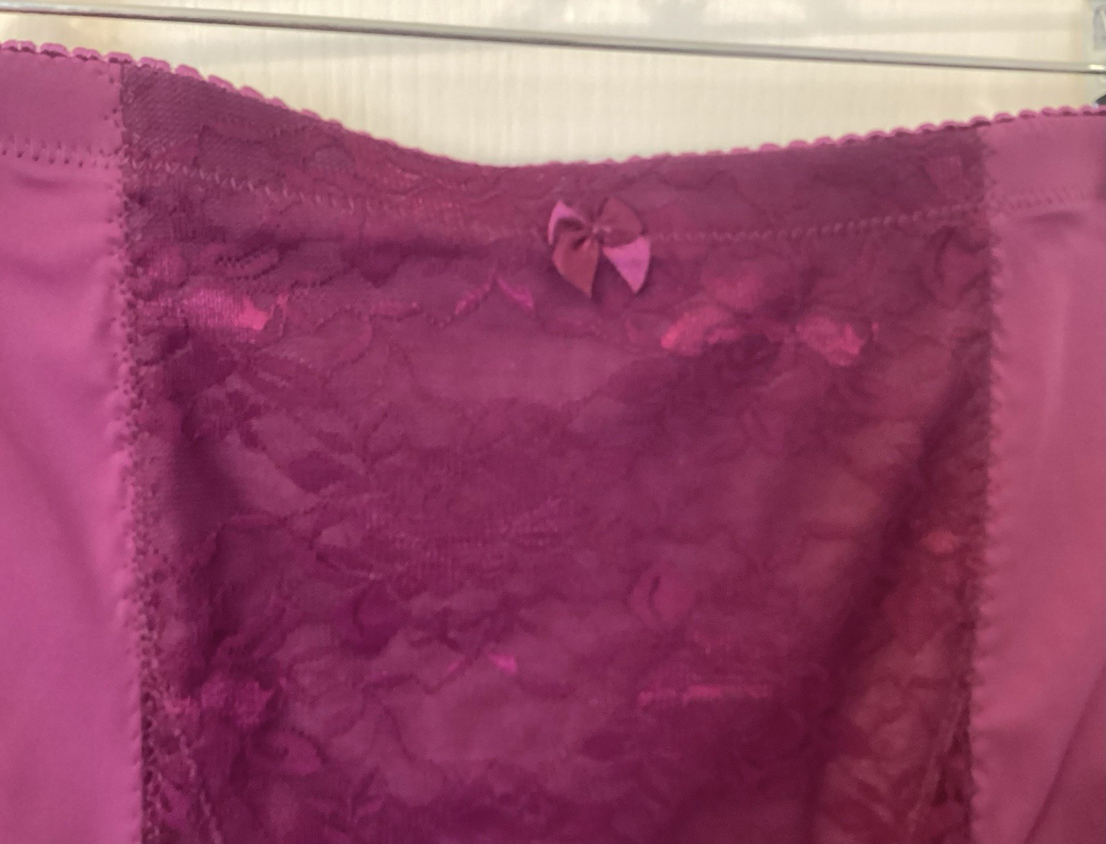 Rhonda Shear Pin-Up Lace Front Brief Panties 2Pack 1X Style3999 Pink&Purple NWT
