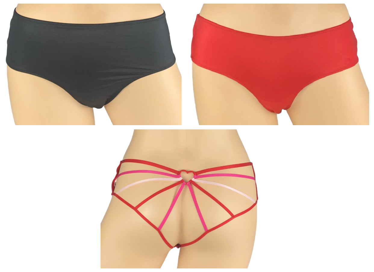 VICTORIA’S SECRET VERY SEXY OPEN BACK HEARTWARE STRAPPY CHEEKY PANTY XS S M L XL