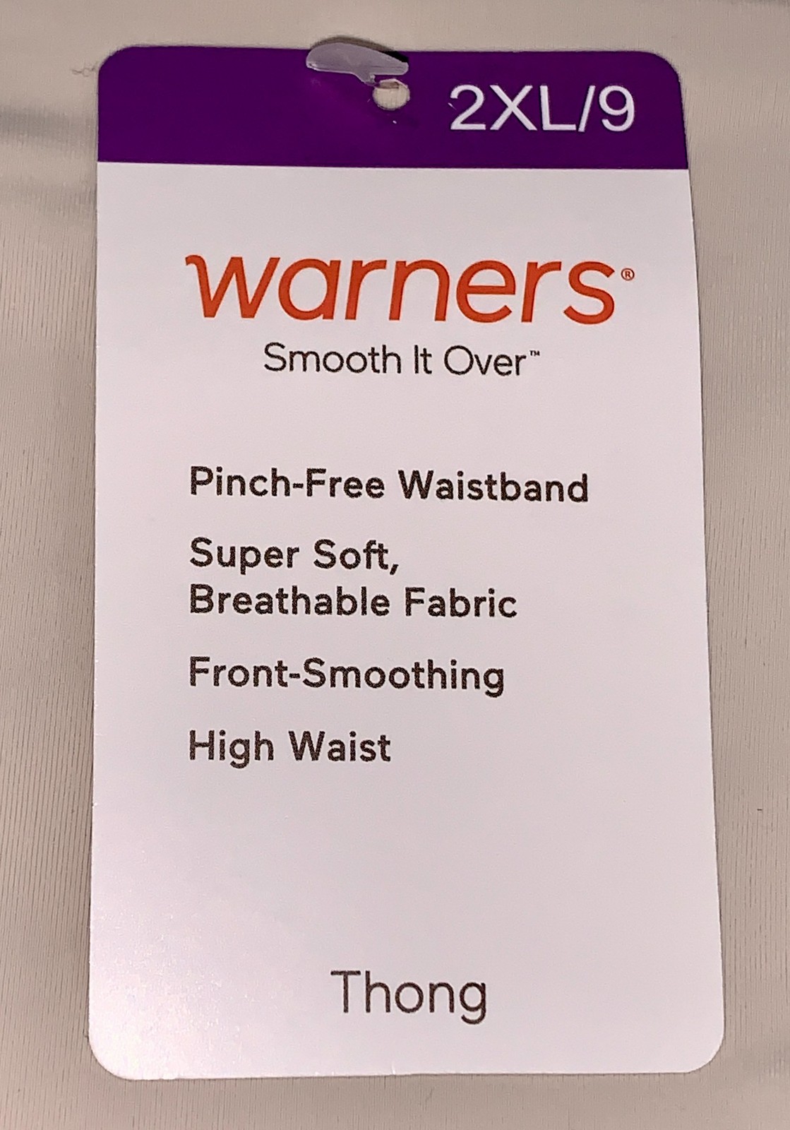 WARNERS Smooth It Over Butterscotch High Waist Thong Panty Womens S M L 2XL