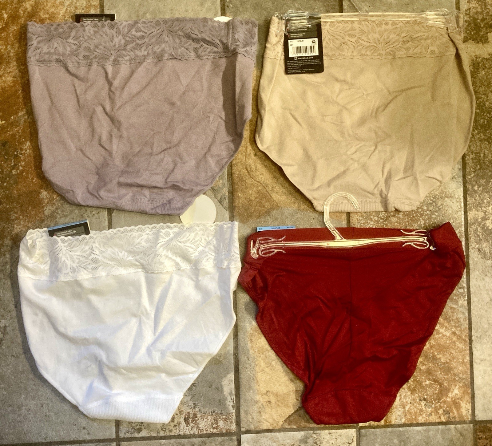 4 Bali Briefs Panty Size S 5 Small 4 Pack Hi-Cut & Regular Panties – NEW
