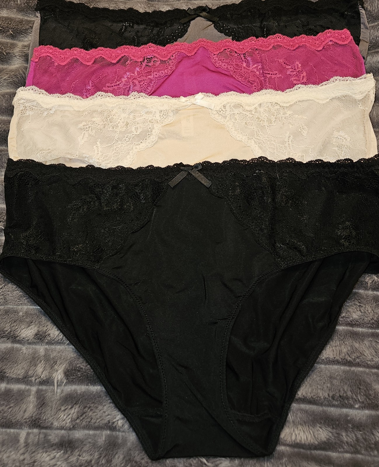 Apartment 9 Hipster Panties 8XL NWOT Spandex Nylon No Gusset 4 Pair Lace