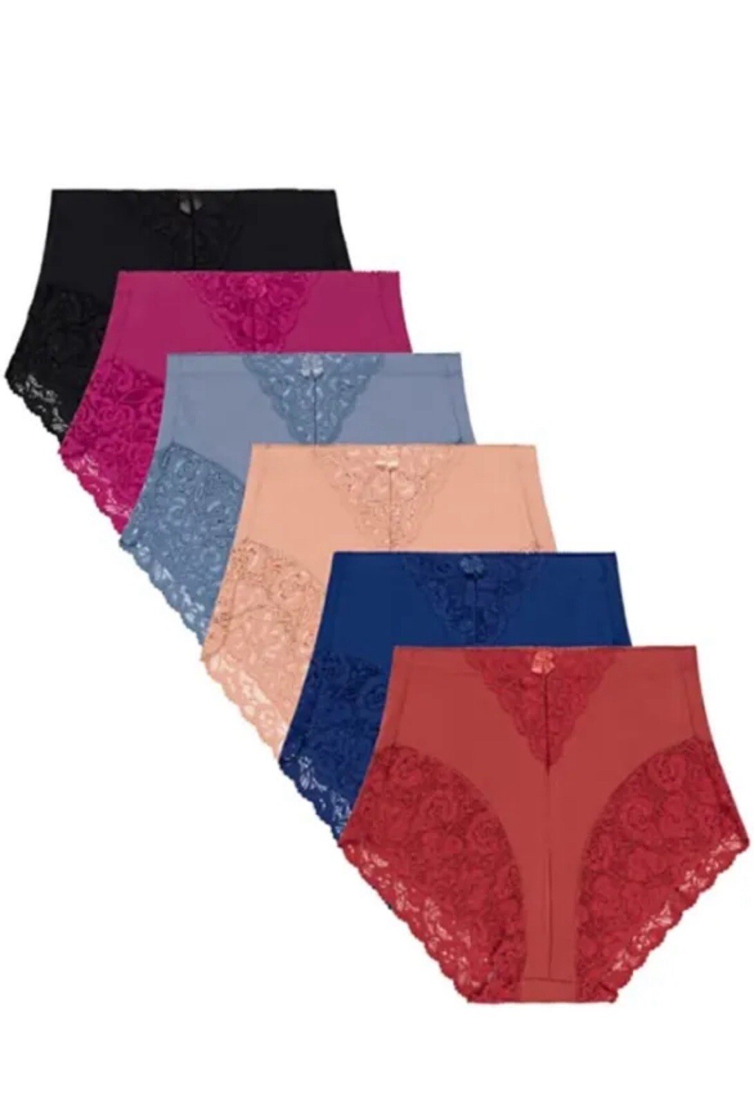 6pcs Gorgeous HIGH WAIST Briefs Tummy Control GIRDLE Lace SHAPER Panties 31 Xl
