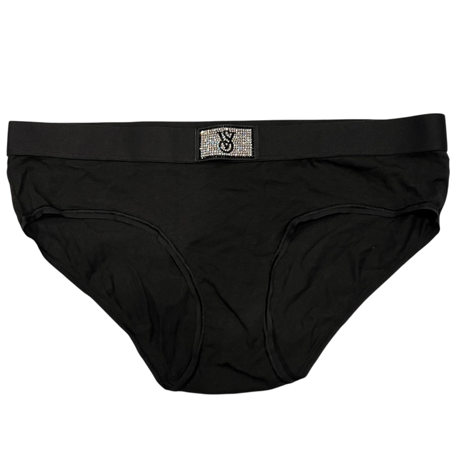 NWT VICTORIA’S SECRET Hiphugger Hipster Pantie Sz XS-S-M-L-XL Black Bling