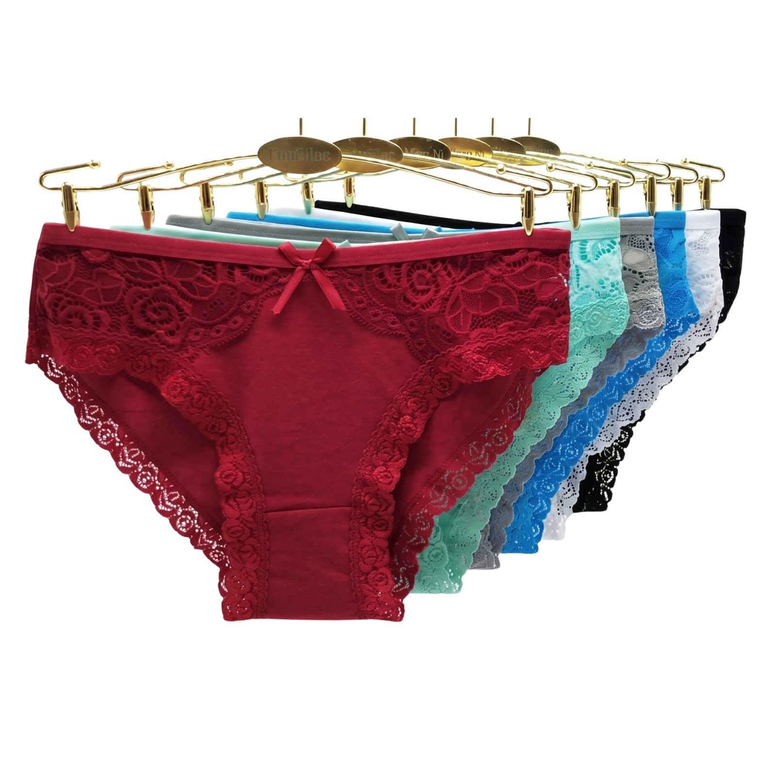 5 Pack Womens Sexy Knickers Underwear Ladies Lace Panties Seamless Briefs Pants