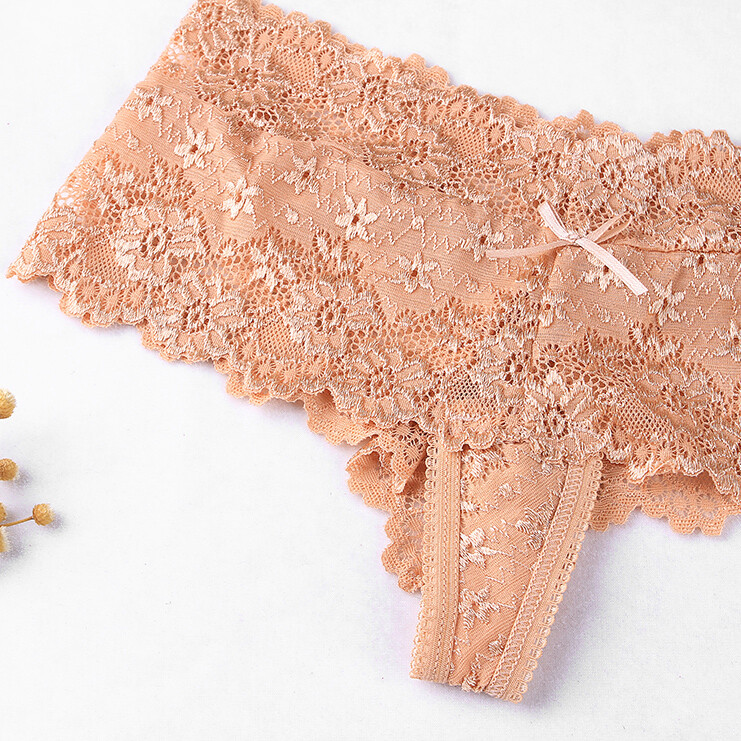 Womens Girl Sexy Flower Lace Underwear Underpants Knickers T-back Lace Intimates