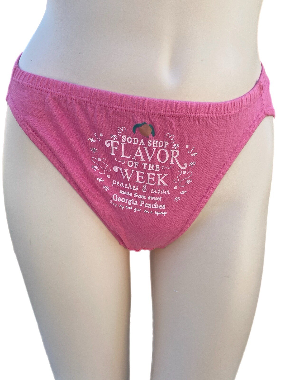 Y2K High Rise Panty Soda Shop Panty Of The Week Peaches & Cream Cotton New V2K