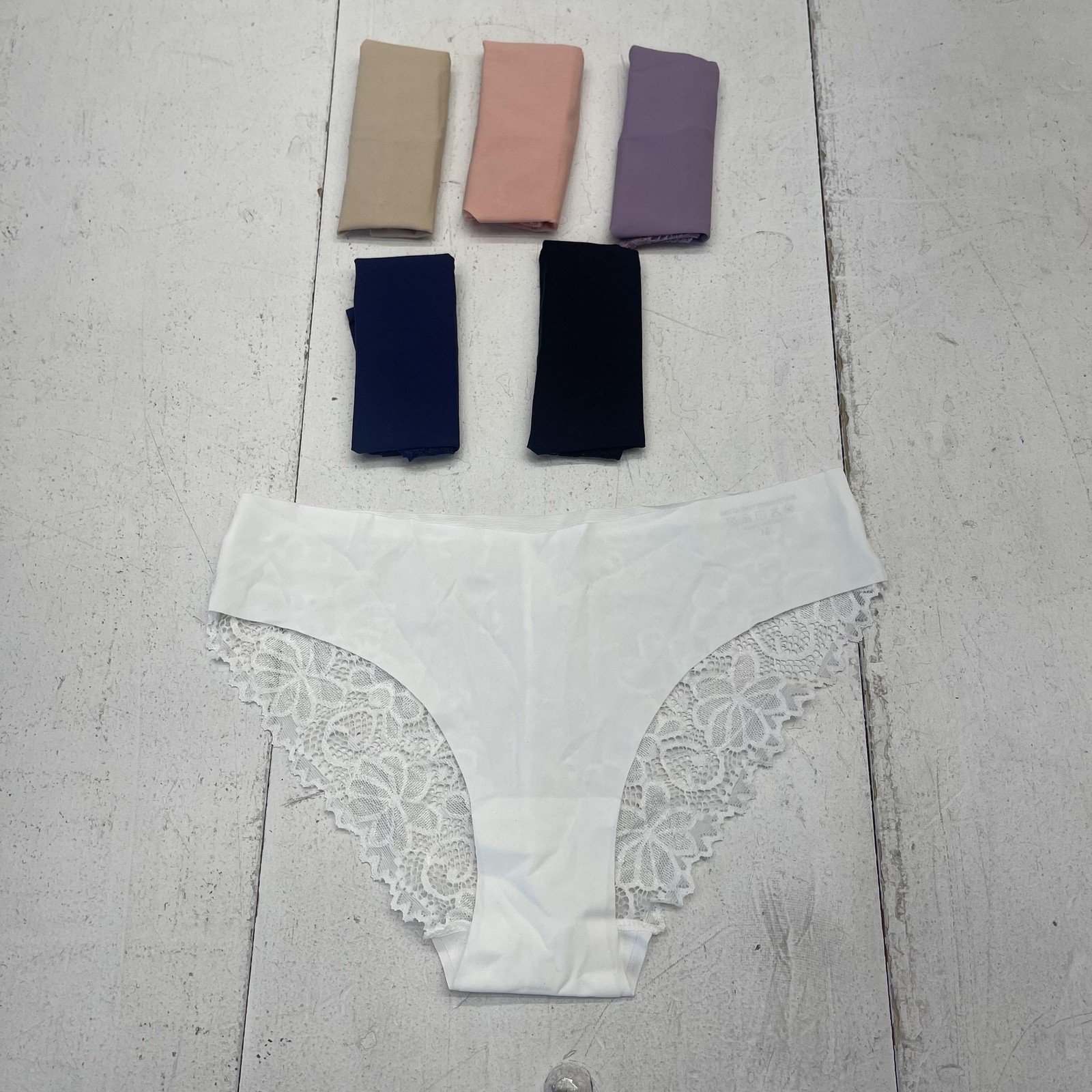 DHFBABY Bikini Panties Womens Medium Multicolor Lace Tagless 6 Pack Stretch