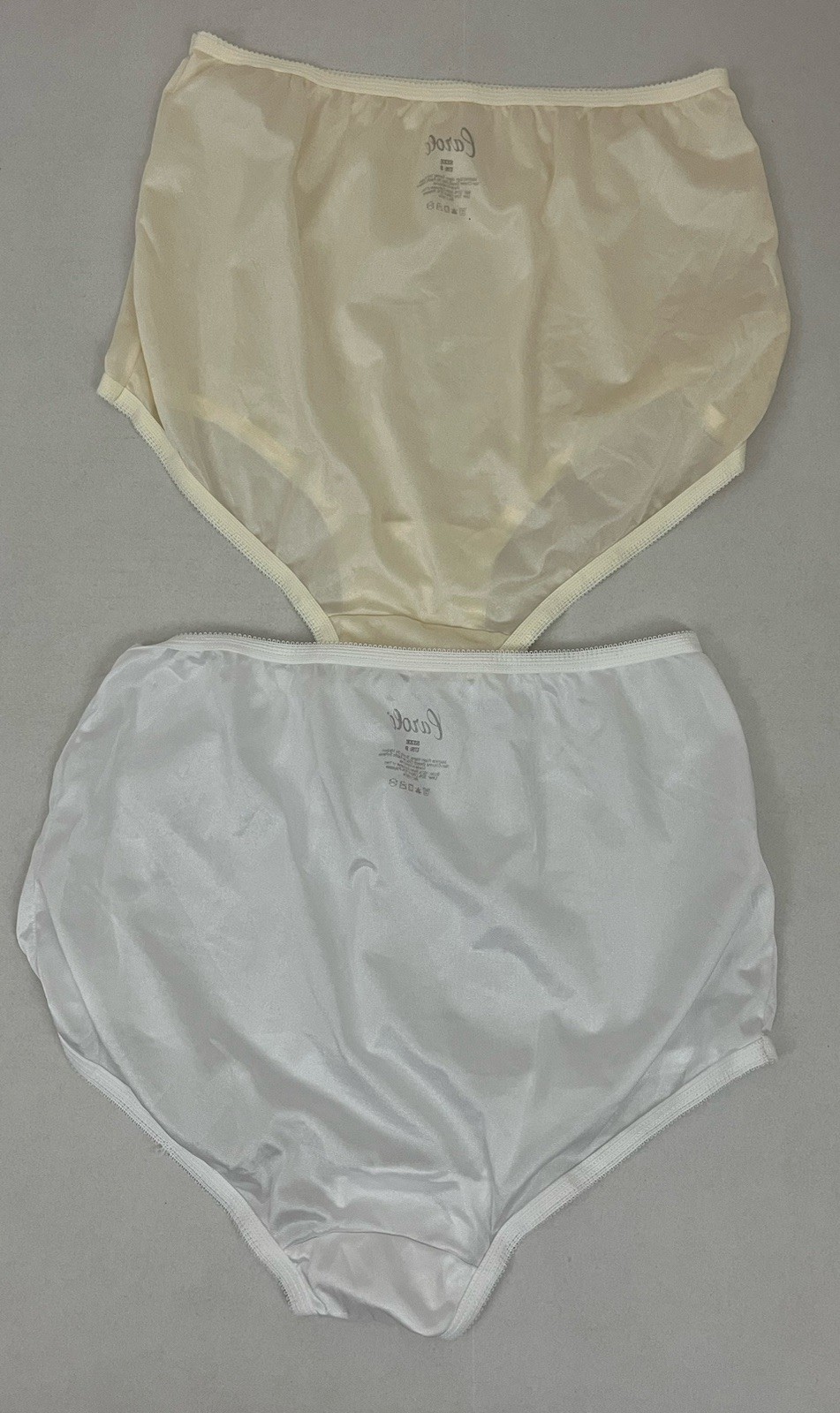 Vintage Carole Women’s 9 Panties 100% Nylon Granny Panty Lace Waist 2pr NWOT