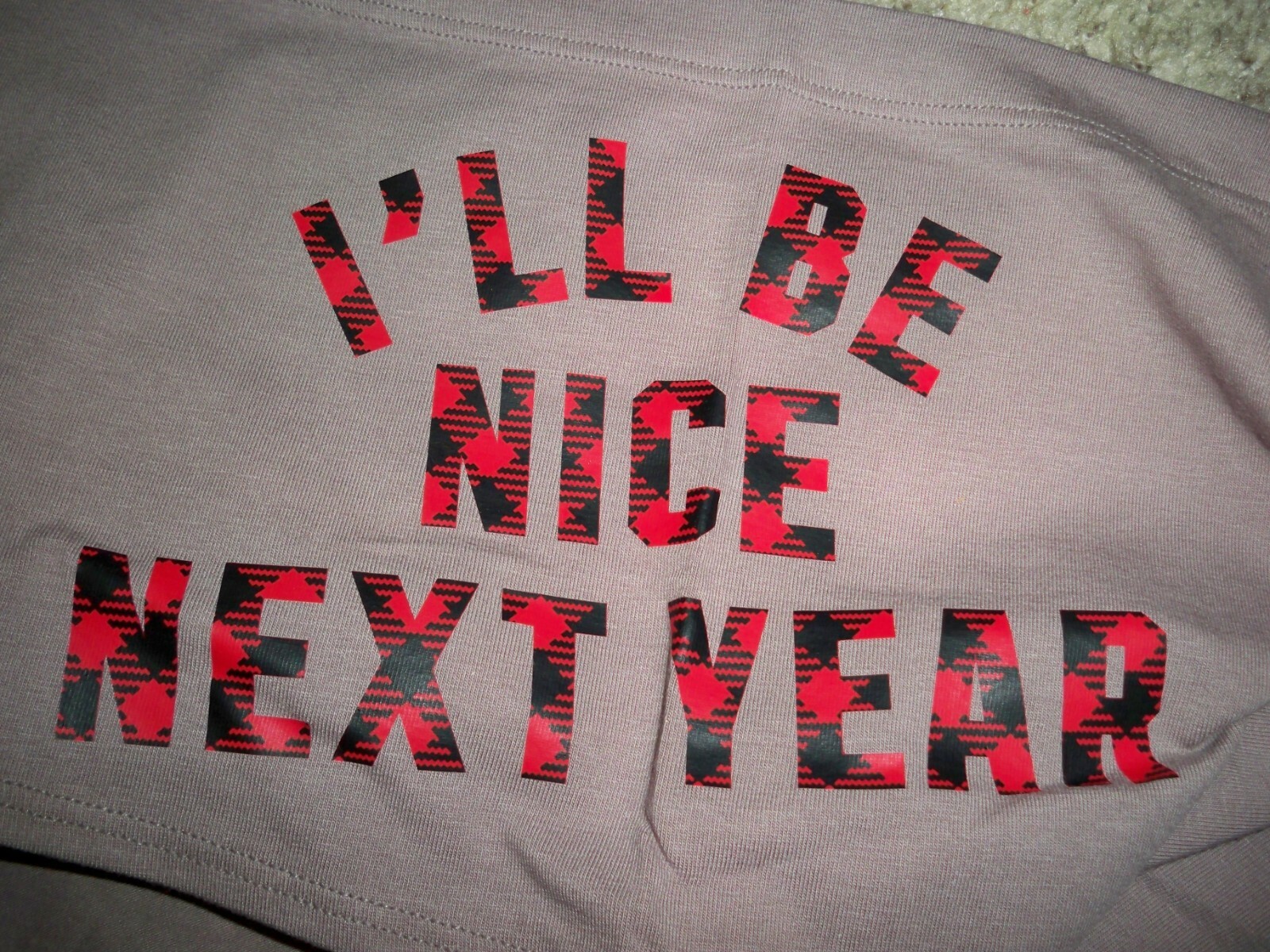 VICTORIAS SECRET HOLIDAY BOYSHORT LARGE I’LL BE GOOD NEXT YEAR