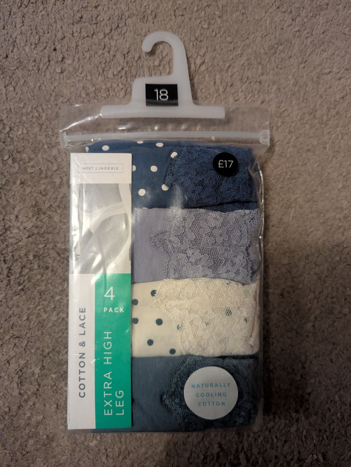 4 X EX STORE EXTRA HIGH LEG SIZE UK 18 NEW RRP £17 BARGAIN