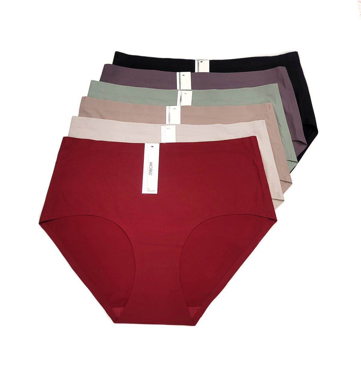 6pk Mopas Women’s Seamless Invisible Panties No Show Laser Cut Briefs Underwear