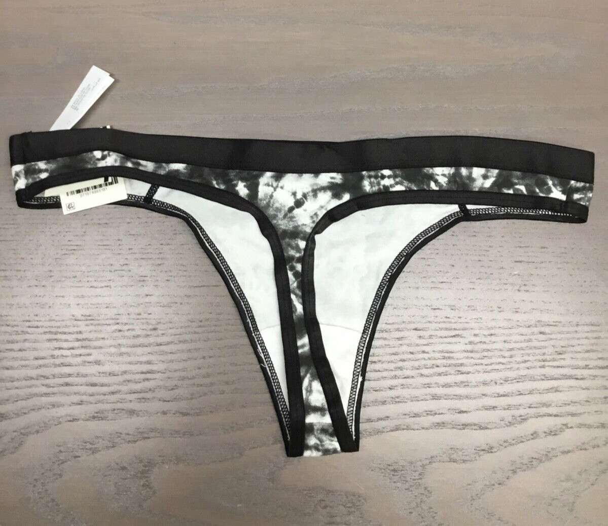 JENNI Women’s Thong, TieDye Black, Small