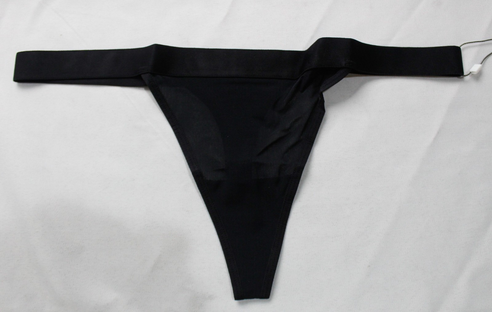 Negative Women’s Low-Rise Semi Sheer Mesh Sieve Thong AC2 Black Medium NWT