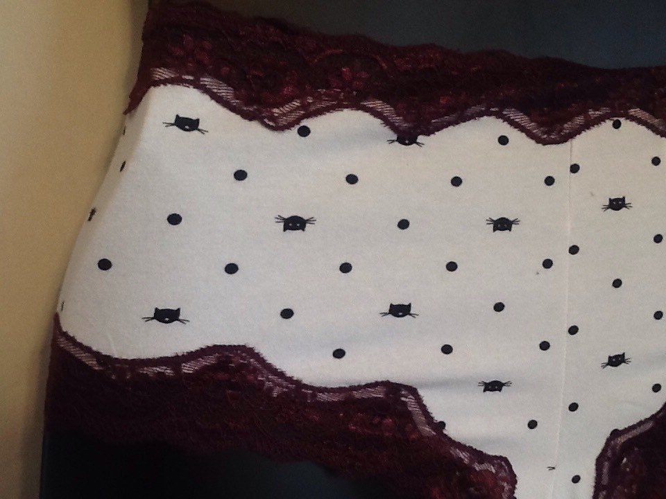 NWT Paramour Cotton Blend Tanga Plus Size Panties Lace PURPLE ANIMAL PR CAT New