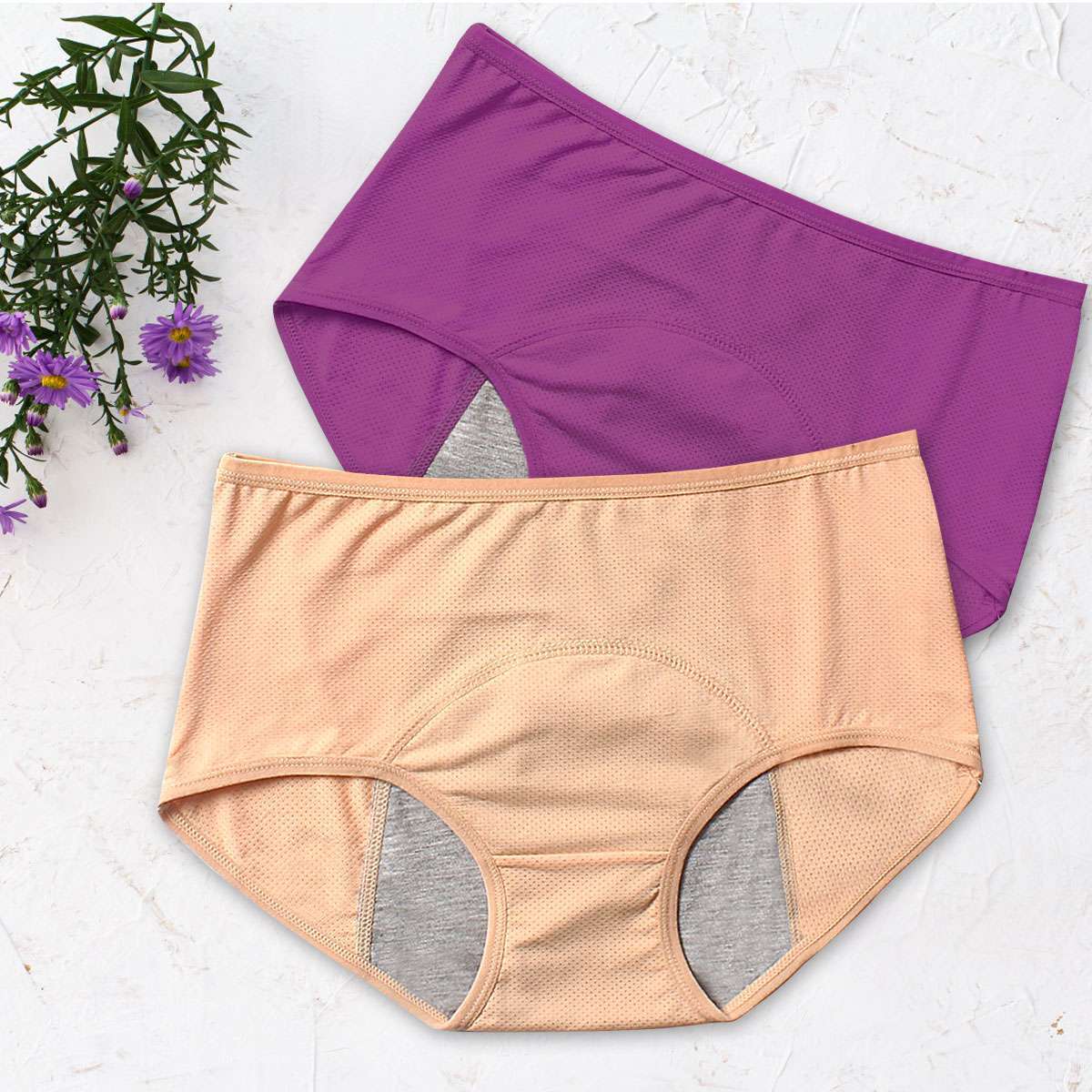 1/3Pcs Womens Ladies Period Panties Leakproof Menstrual Underwear Comfort Briefs