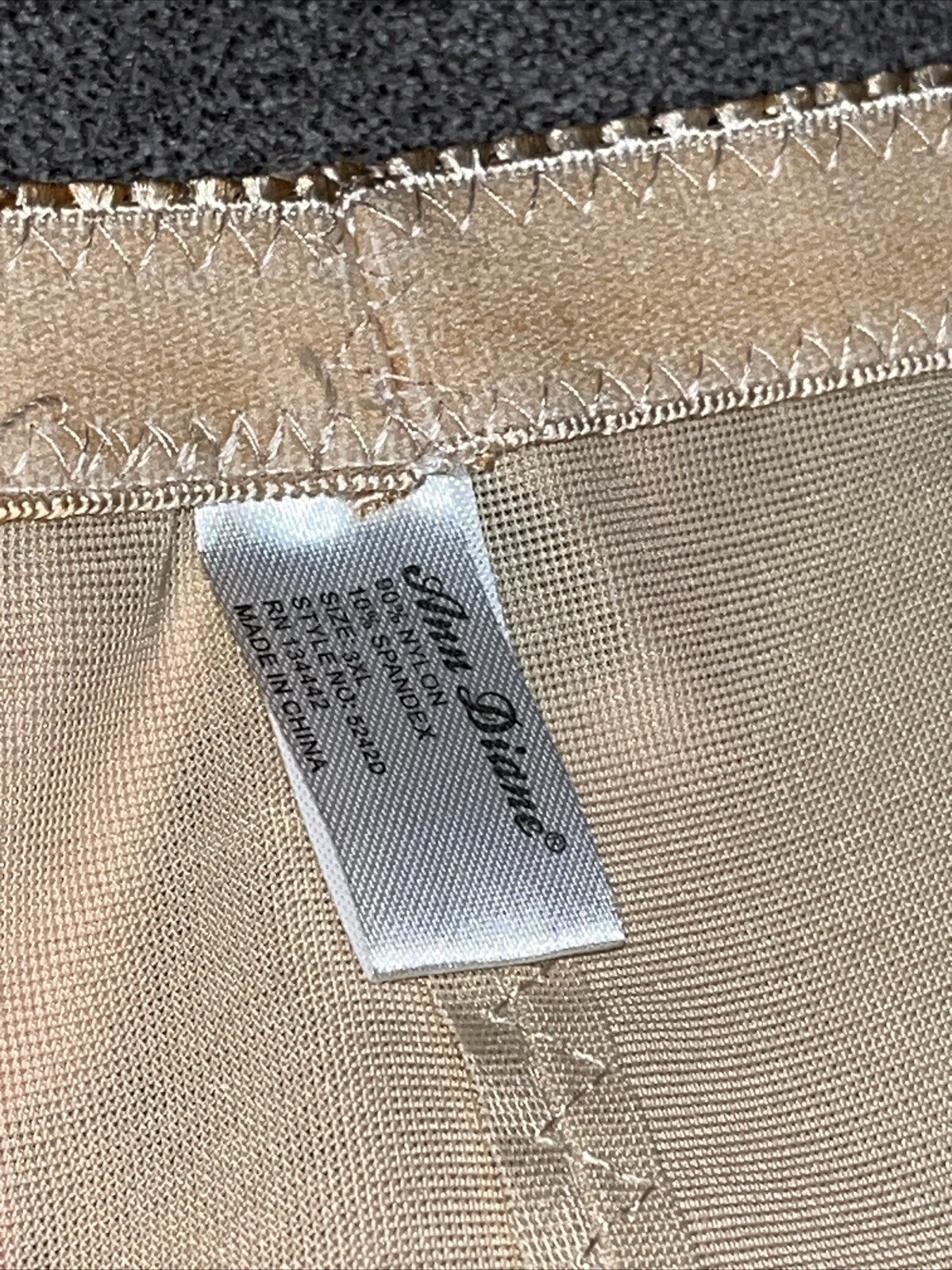 Ann Diane Panties Briefs Control Panties Women’s 3XL Regular Beige Nylon Spandex