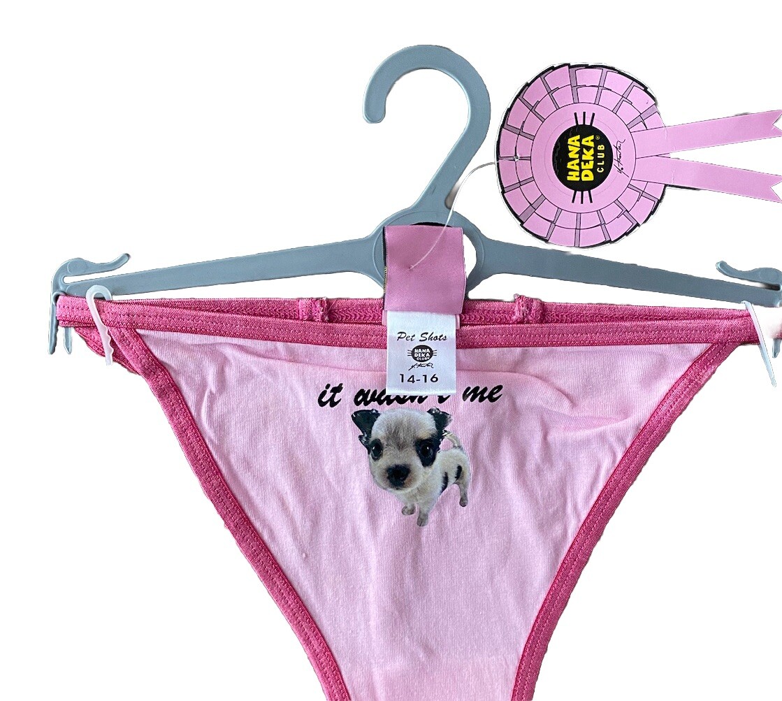 Pink, It Wasn’t Me ￼puppy Multi Logo, ￼Hana Deka Club Ladies Thong/b Brief SZM/L