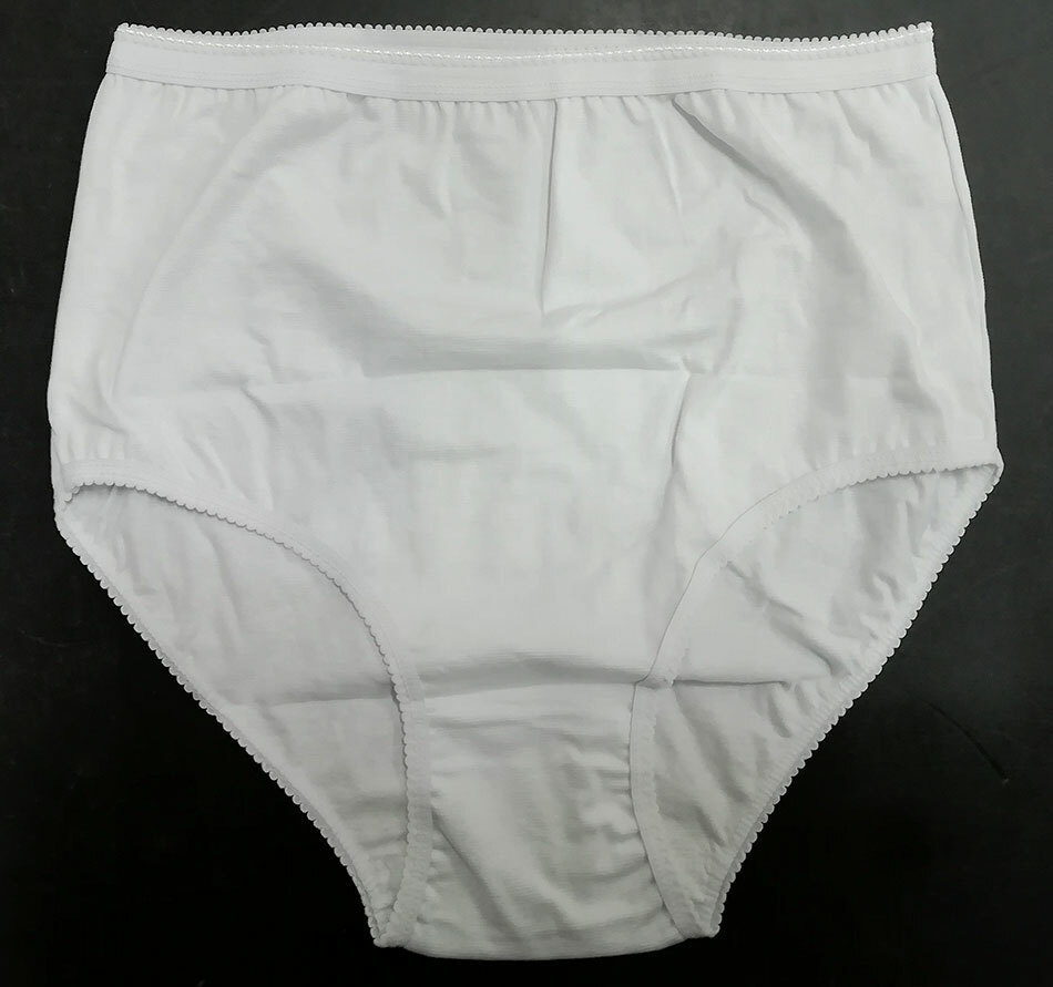 12 Women’s High GM Briefs In Pure Smooth Cotton With Scalloped Edges Art 717-8